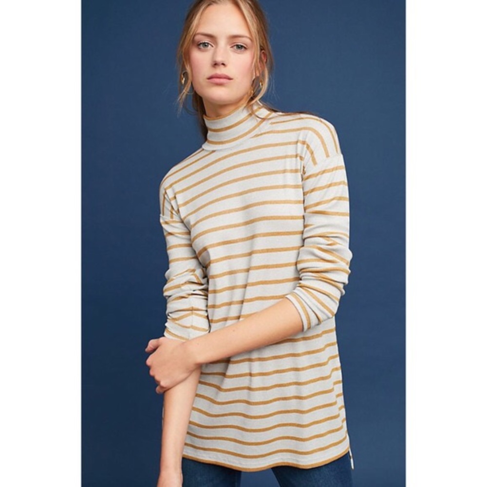 Anthropologie Shining Turtleneck Tunic
